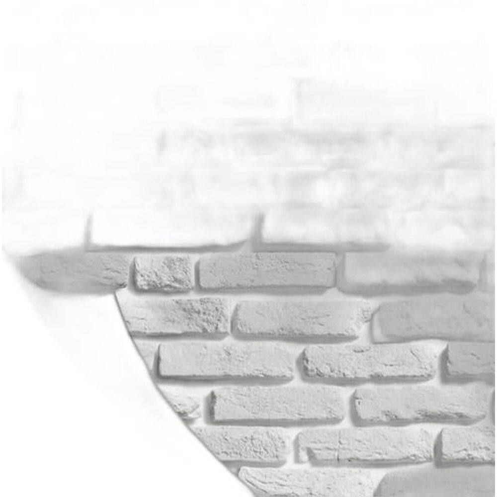 Papel De Parede Tijolo Pó De Mico Branco 0,57 X 3M