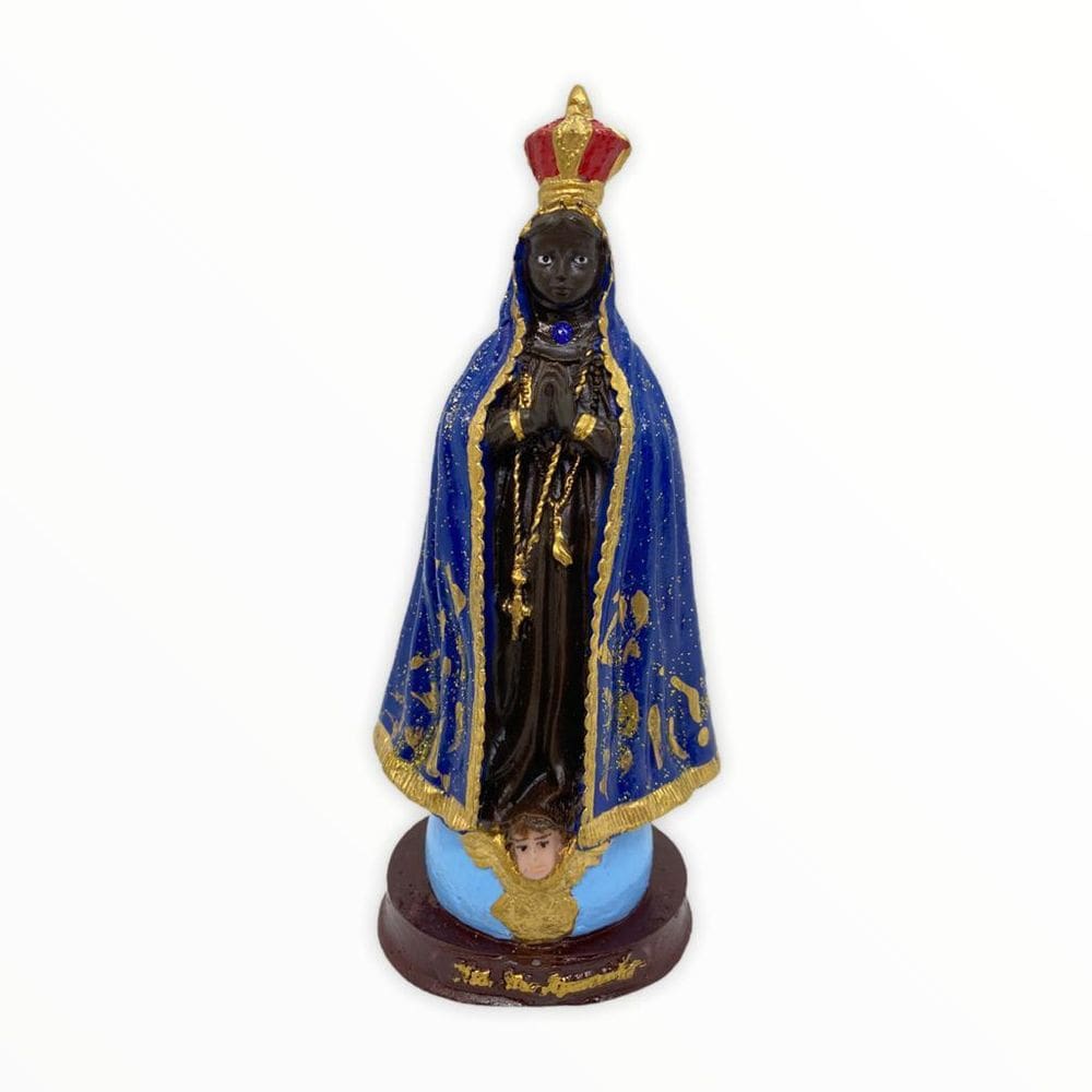Escultura Nossa Senhora Aparecida Tradicional 15 Cm Em