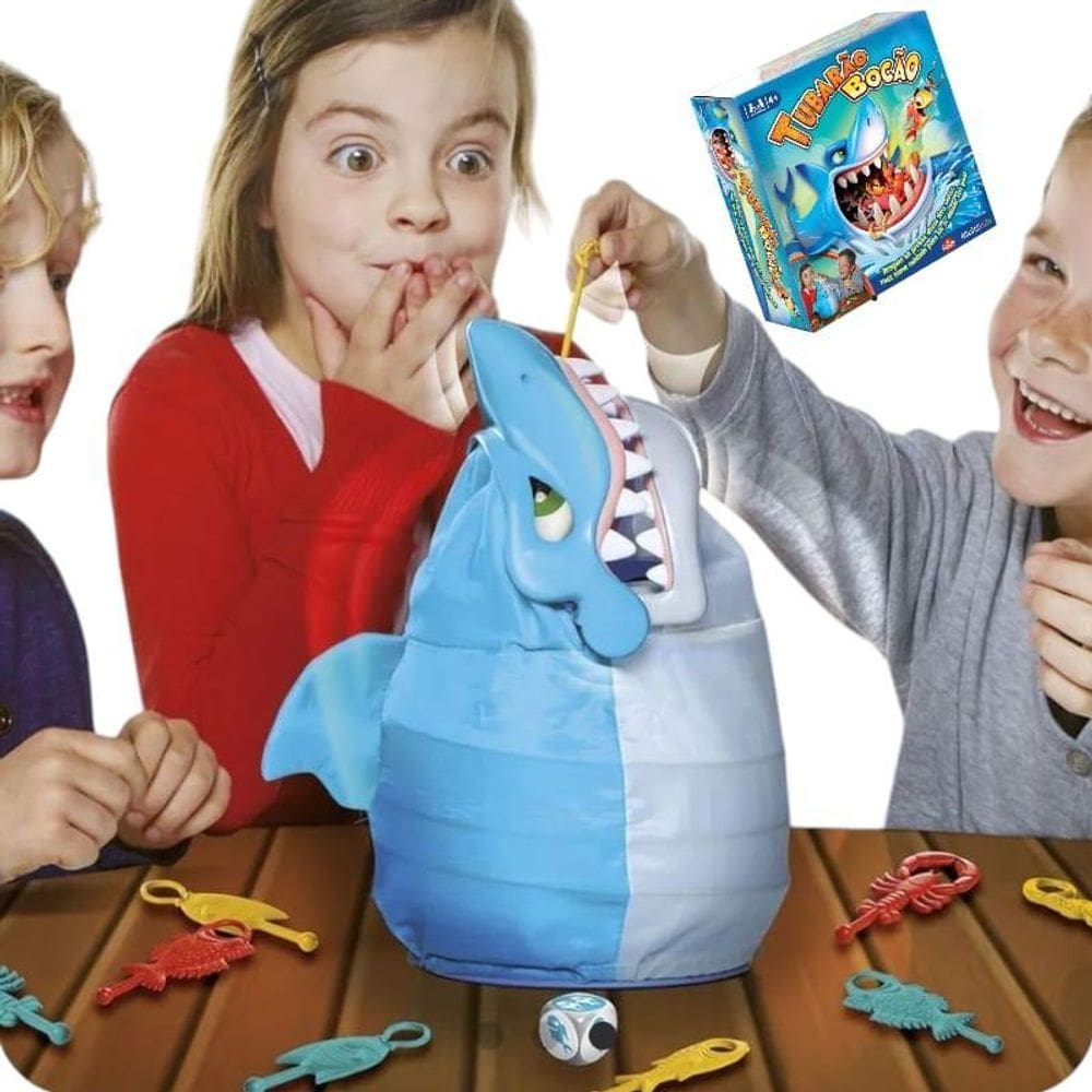 Brinquedo Pedagógico Infantil Jogo Tubarão Bocão - Multikids