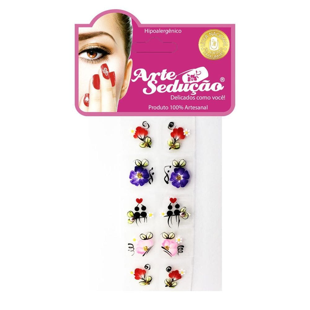 Kit 1.500 Adesivos Para Unhas Arte Sedução, 100% Artesanal
