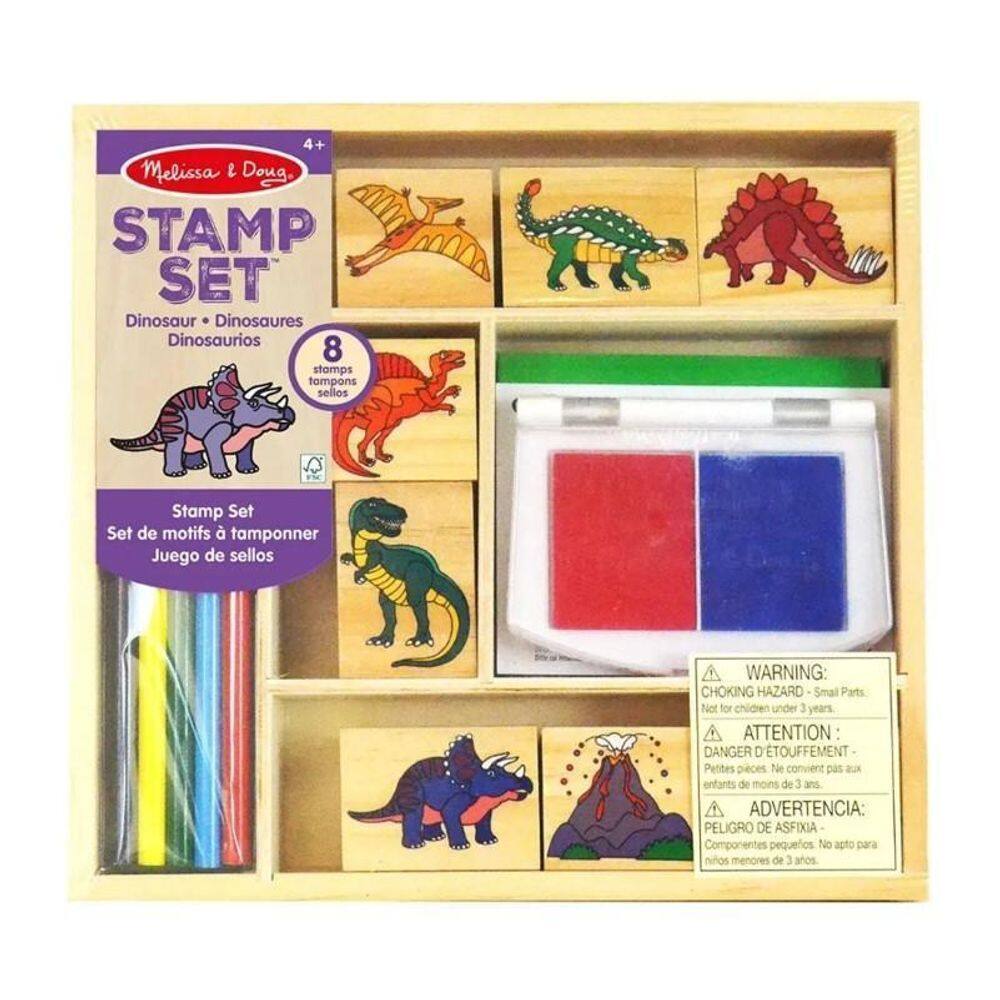 Set De Colorir Com Carimbos De Dinossauros Melissa E Doug