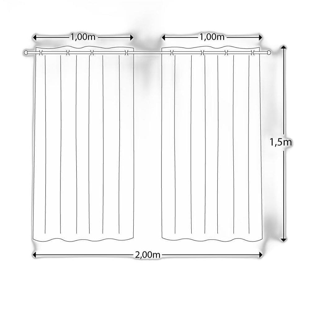 Cortina Para Quarto Infantil 2.00 X 1,50 Estampada