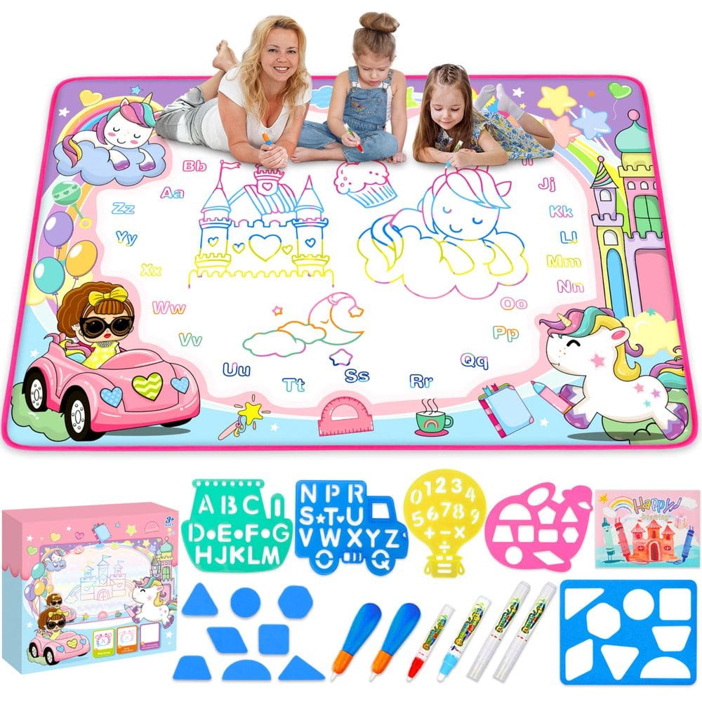 Water Doodle Mat Toyk Kids Painting Writing com canetas mágicas