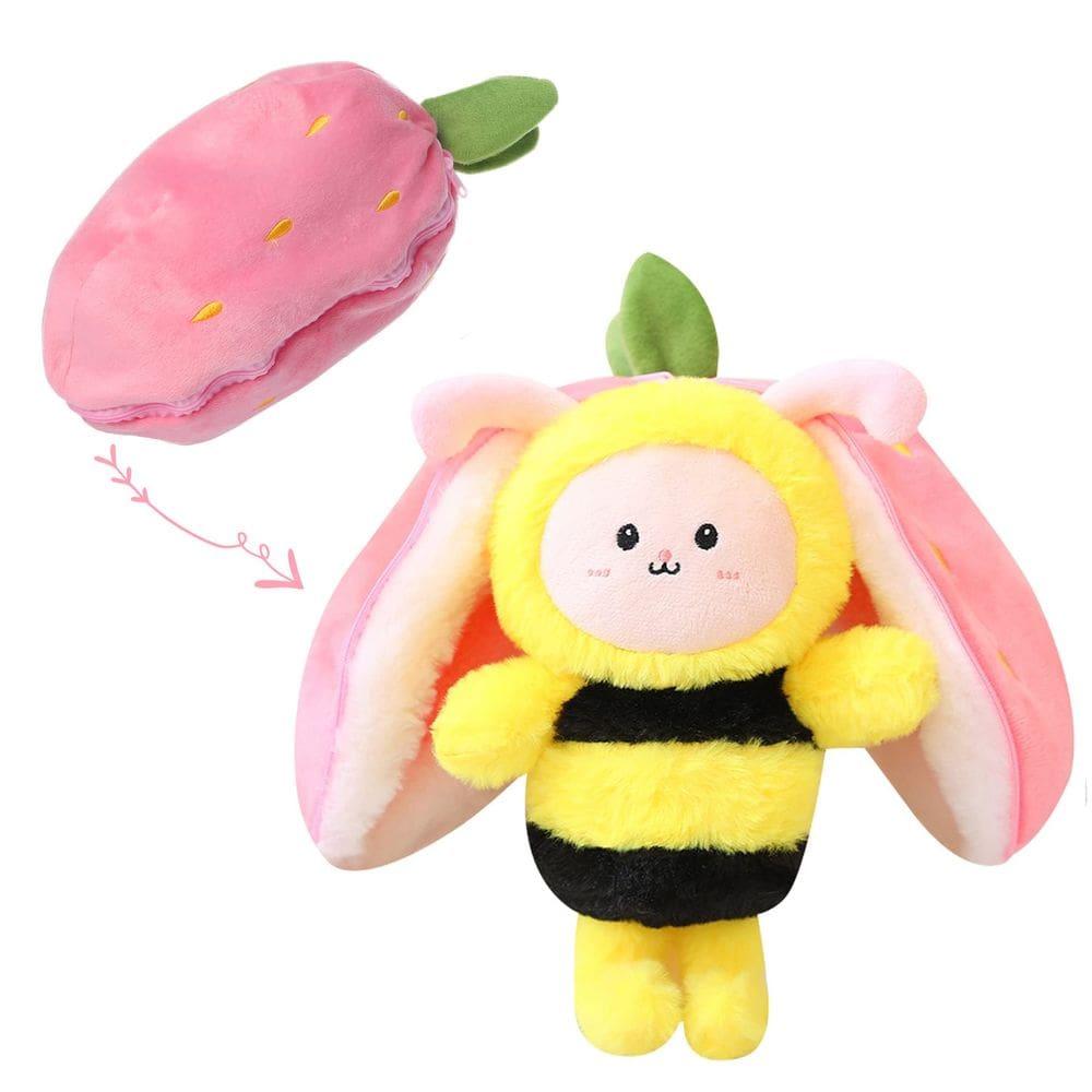 Boneca macia de 30 cm de pelúcia MIAODAM Bee Strawberry para crianças