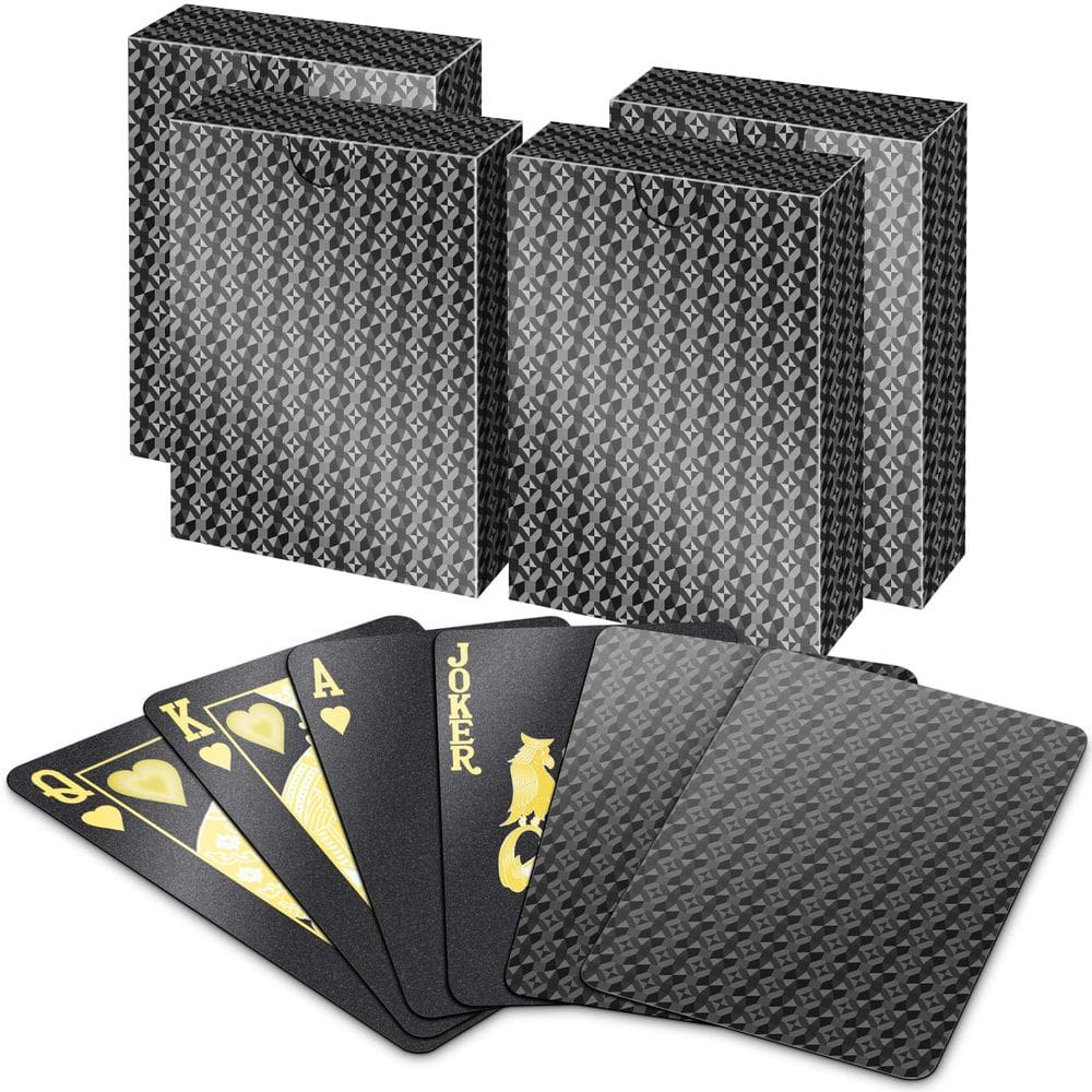 Cartões de baralho impermeáveis BIERDORF Durable Plastic, pacote com 4