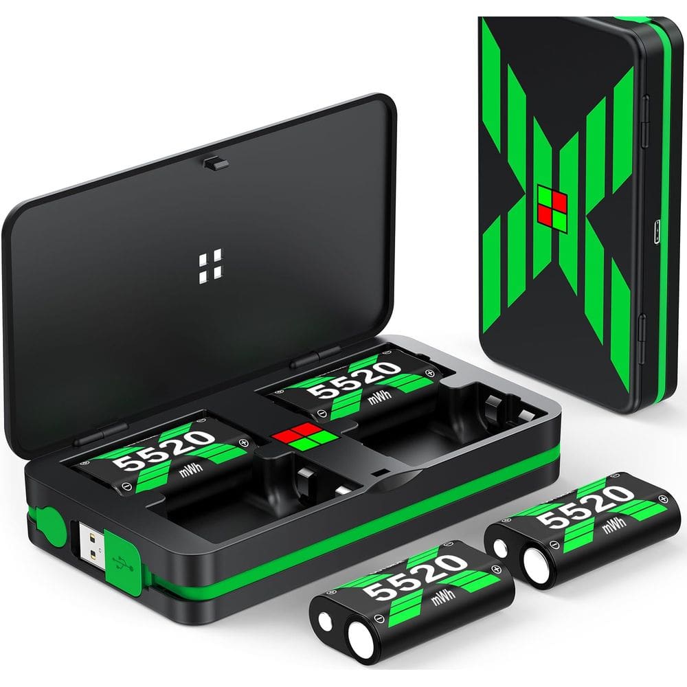 Pacote de bateria DXKK Fast Charging 4x5520mWh (2600mAh) Xbox