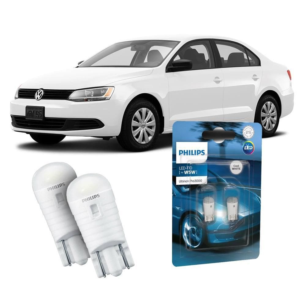 Par Lâmpada Led Farolete Jetta Philips Ultinon