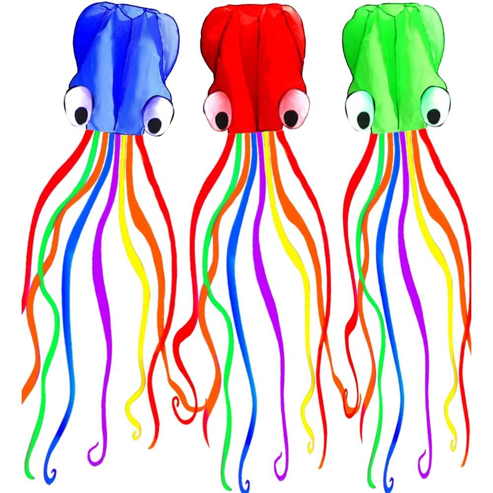 Kite HENGDA Pack 3 Convention Colors Octopus para crianças