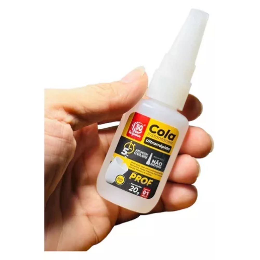 2 Unidades de Super Cola Instantânea SQ 20g Transparente