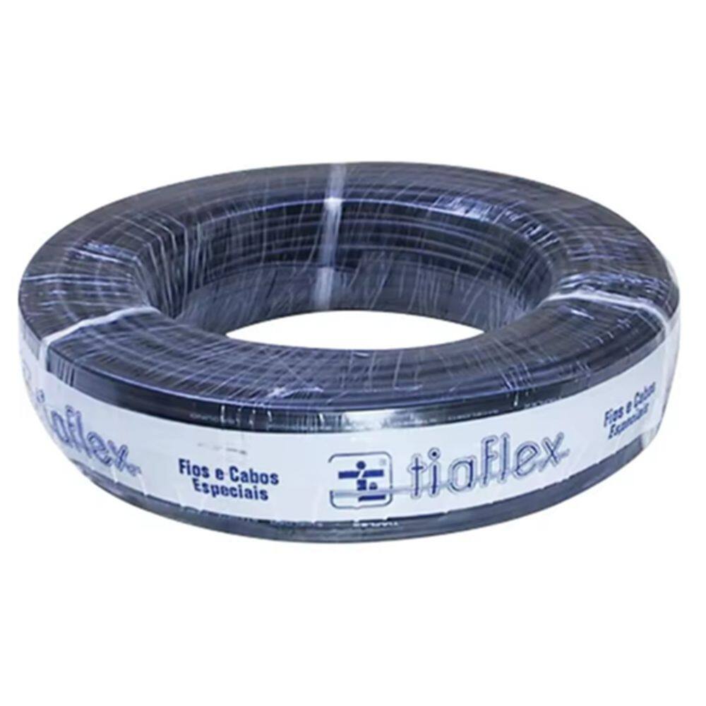 Cabo Áudio Frequência Guitarra 1X0,20Mm2 Pr Rl 100M Tiaflex