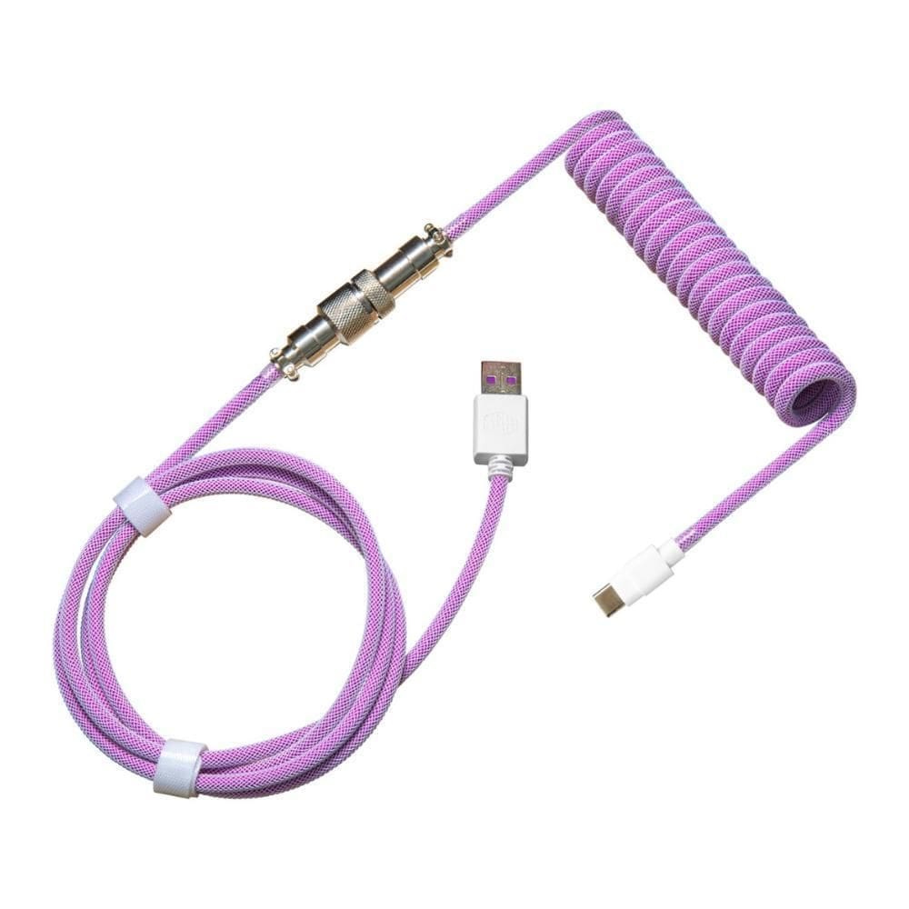 Cabo Para Teclado Coiled Cooler Master, Até 1.5M, Roxo
