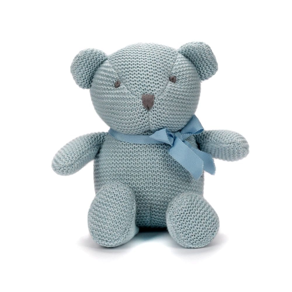 Ursinho de pelúcia FLUFFYFUN azul de algodão orgânico