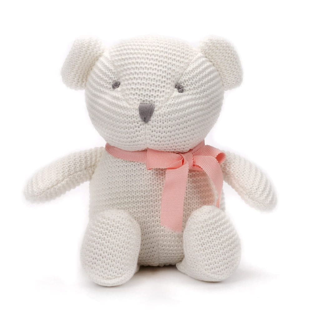 Ursinho de pelúcia FLUFFYFUN branco de algodão orgânico