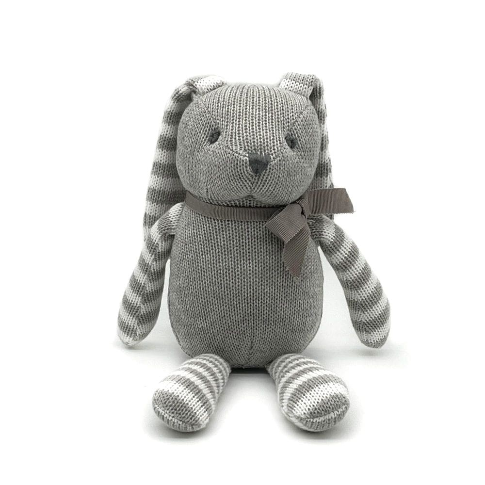 Bicho de pelúcia FLUFFYFUN, algodão orgânico, coelhinho, cinza