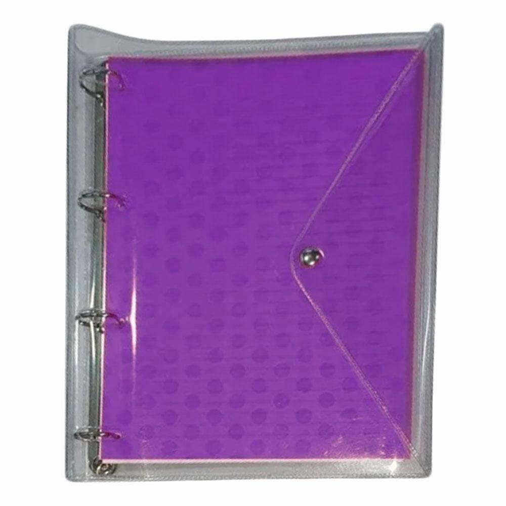 Caderno Argolado Universitário 96 Folhas Poá Cristal Lilás