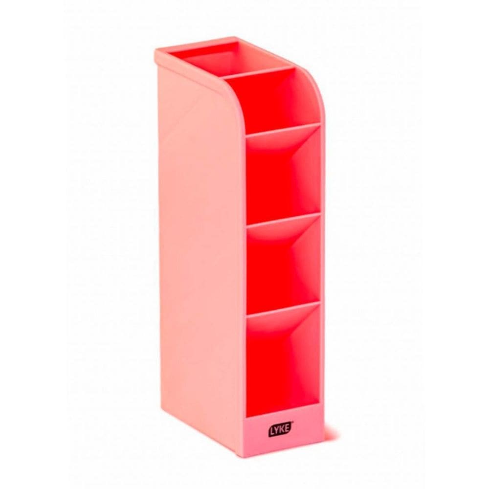 Organizador De Mesa Rosa - Plástico 5 Divisórias