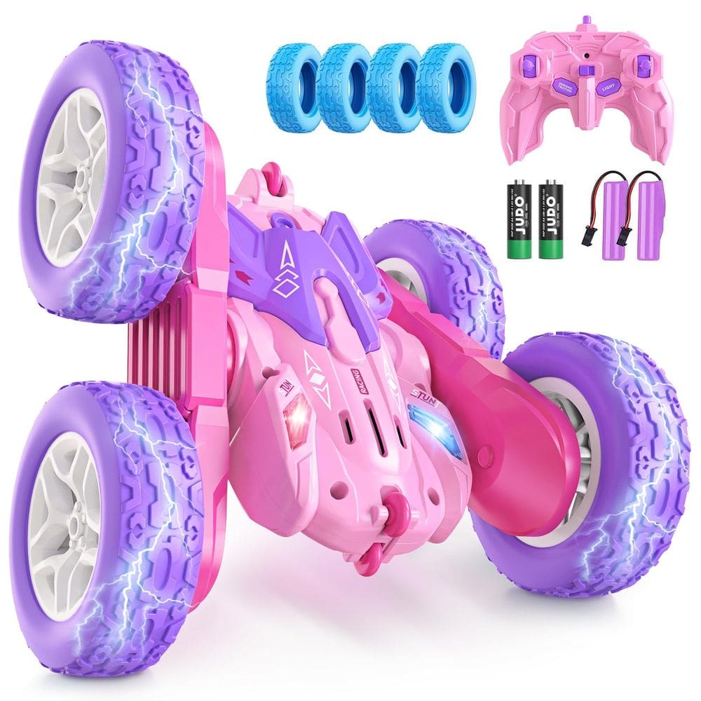 Carro de controle remoto Jimdella 360 Flips Rotating Stunt RC Car