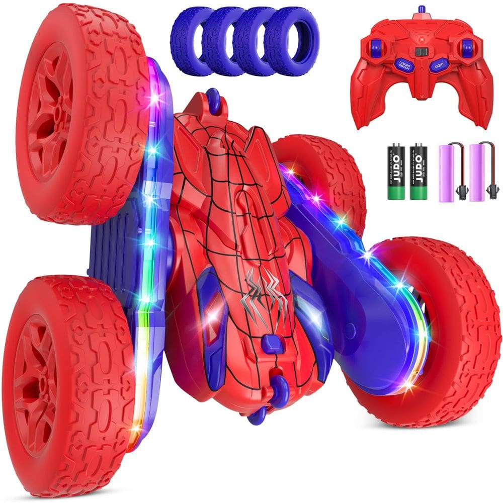 Carro de controle remoto Jimdella Spider RC Stunt 360° Flips Kids 5-7