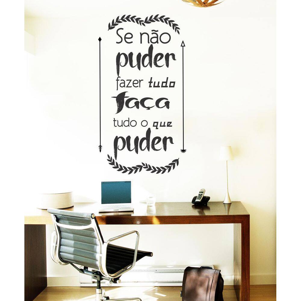 Adesivo Decorativo De Parede Frase Se Não Puder decor casa