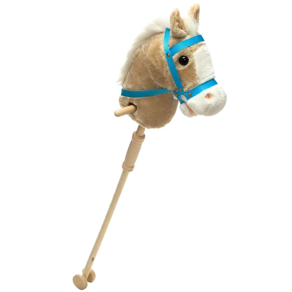 Brinquedo de pelúcia HollyHome Outdoor Stick Horse com rodas de madeira
