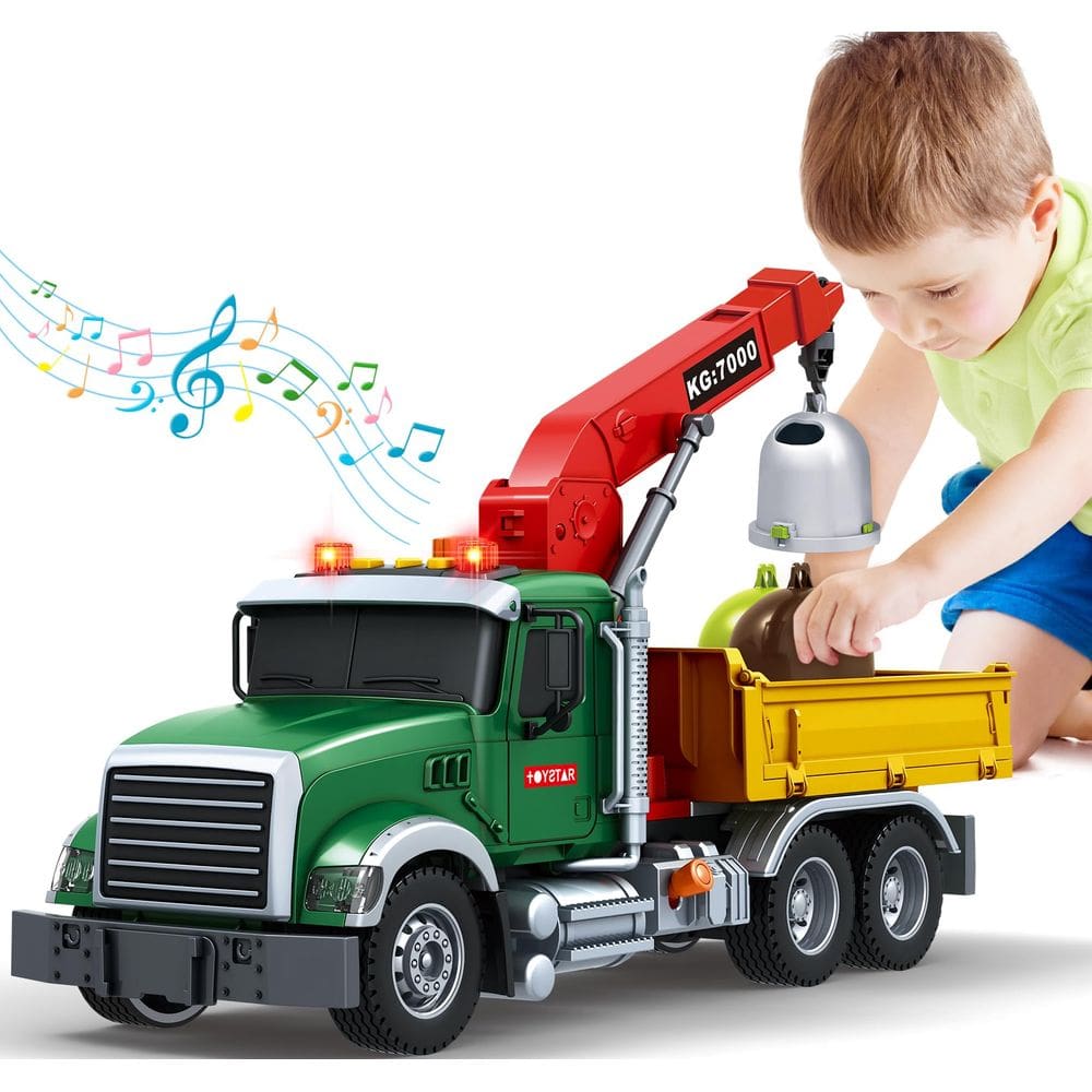 Caminhão de separação de lixo de brinquedo Bstoyder para crianças de 3 a 8 anos com som