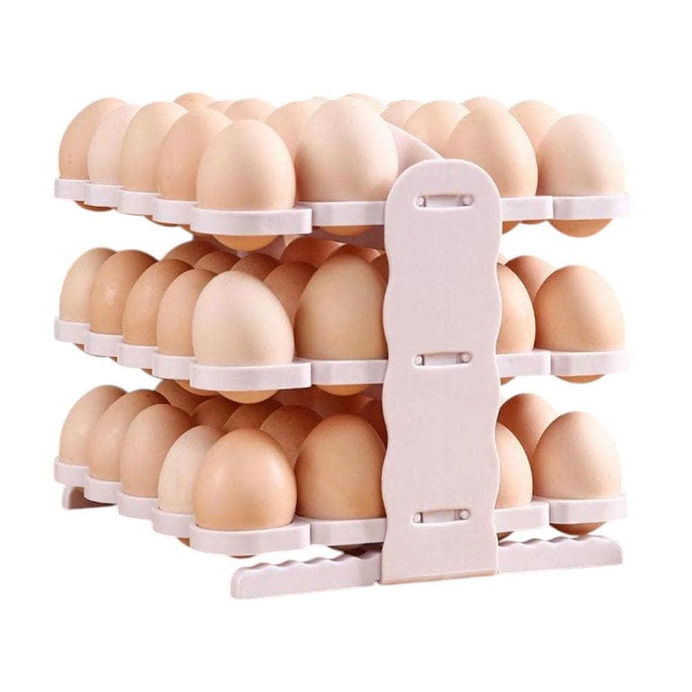 Suporte Porta Ovos 60 Ovos 3 Andares  Organizador Guarda Ovo Geladeira Bancada Mesa Armario Cozinha Dobravel Armazenamento