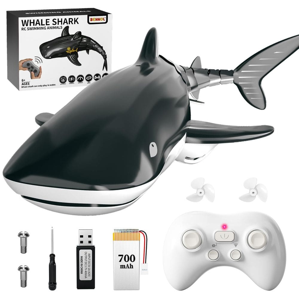 Escala 1:18 de controle remoto Whale Shark Bennol para crianças