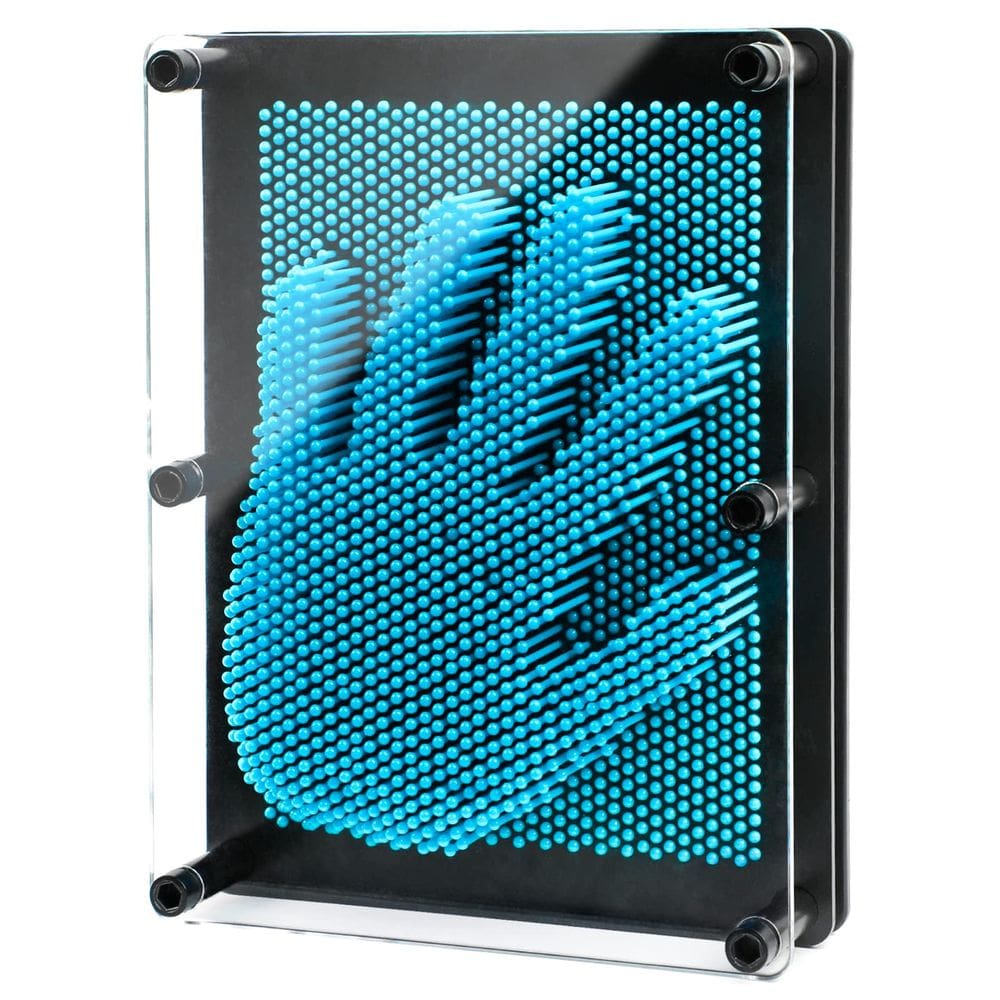 Brinquedo Pin Art ENJSD 3D para crianças e meninos e meninas de 3 anos ou mais, azul