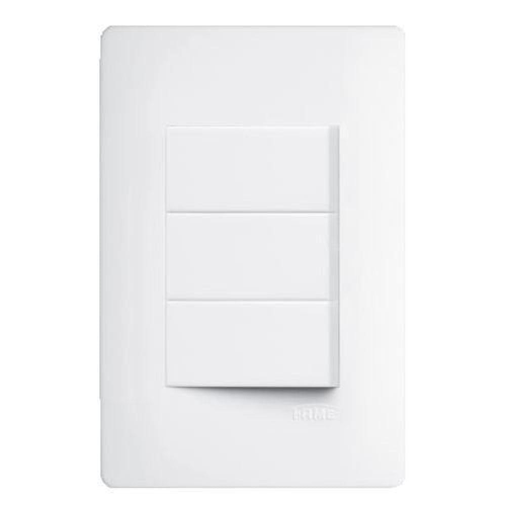 Interruptor 3 Teclas Horizontal 16A Habitat Fame