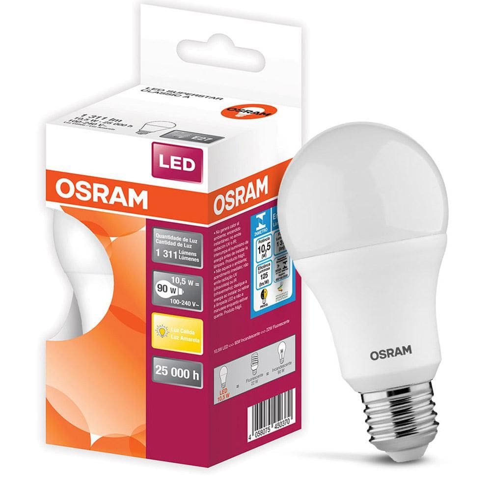 Lampada Led 10,5W CLA90 Osram Amarela Bv