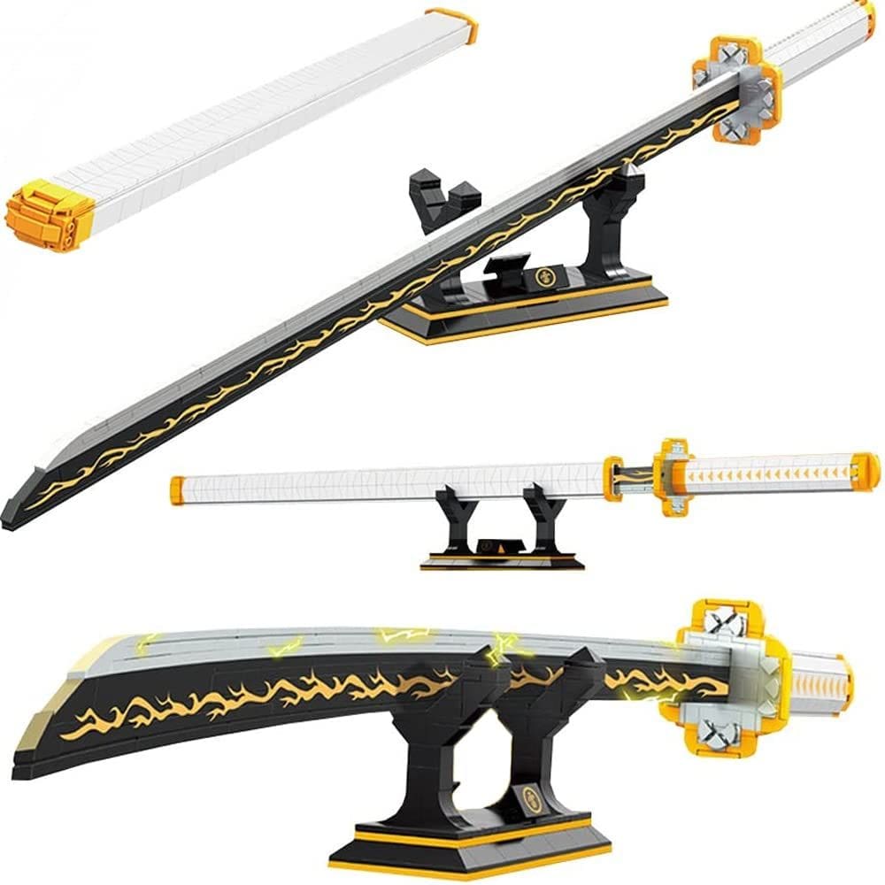 Espada Kravkind Demon Slayer, modelo de bloco de construção, 956 unidades