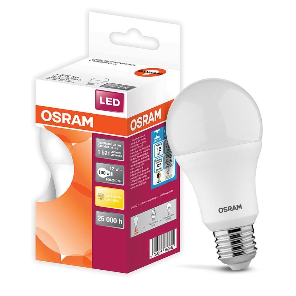 Lampada Led 12W CLA100 Osram Amarela Bv