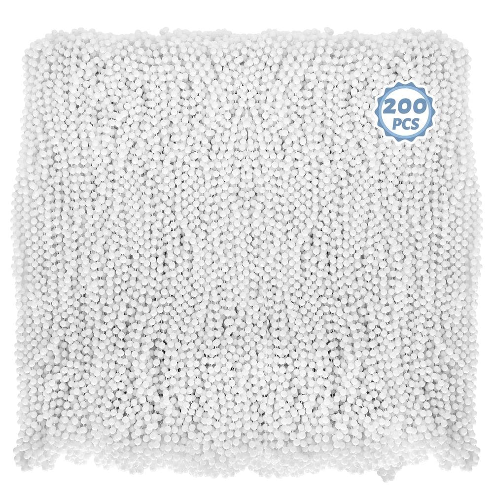 Colar Huskein de plástico branco frisado 33cm Mardi Gras x200
