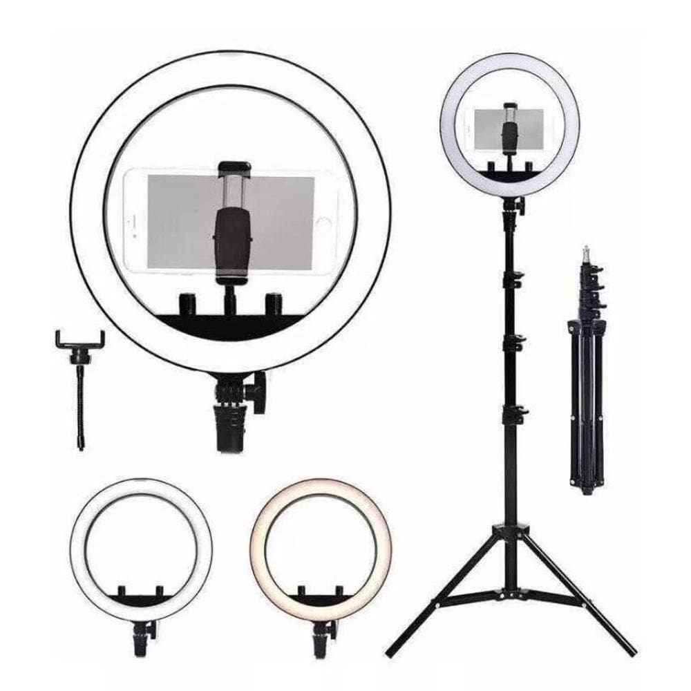 Ring Light De Fotografia 3 Iluminações Led 26Cm + Tripe