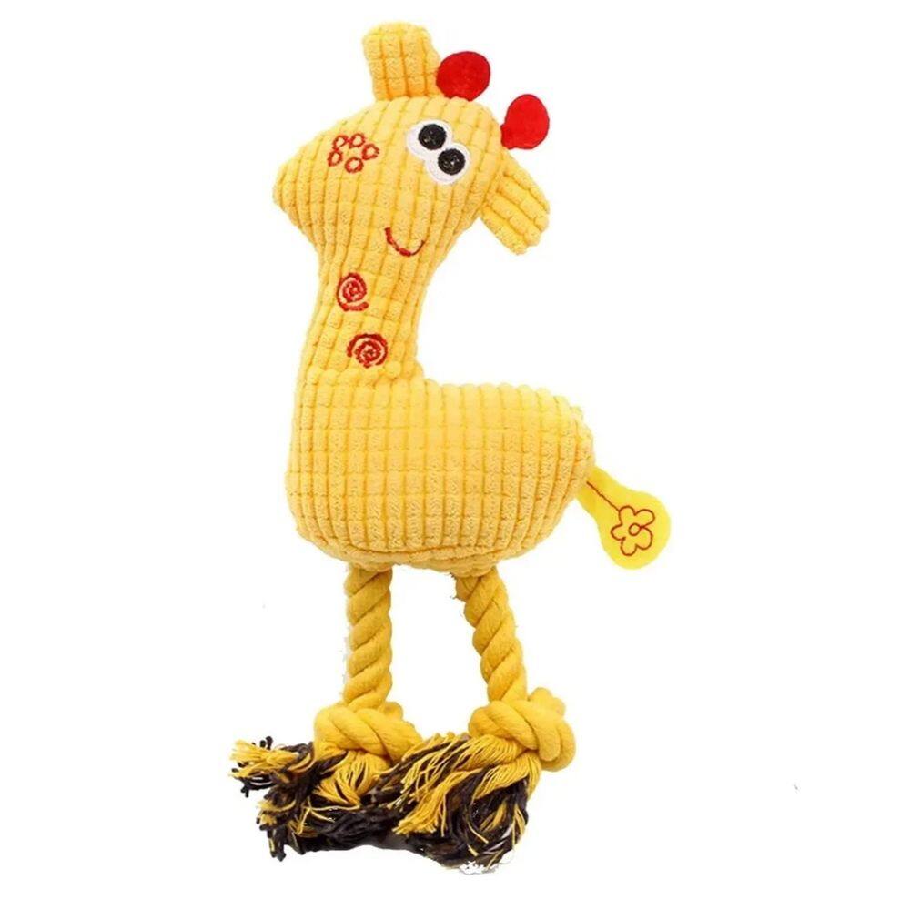 Mordedor de Pelucia Pet Caes Gato Cachorro Brinquedo com Apito Animal de Estimaçao Entretenimento