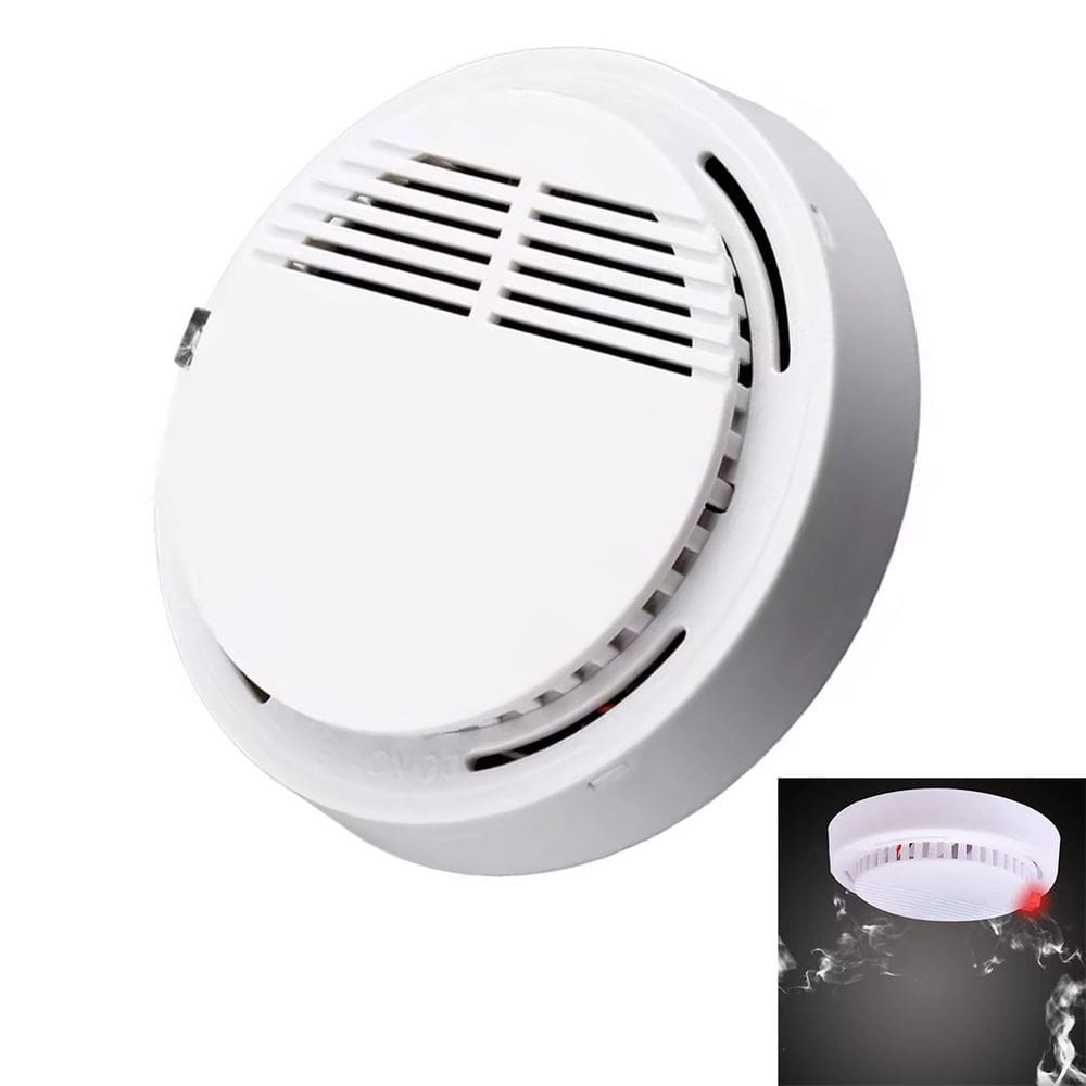 Detector de Fumaça Fogo Incendio Alarme 85db Sensor Fotoeletrico Residencial Comercial Segurança Proteçao Comercial Empresarial