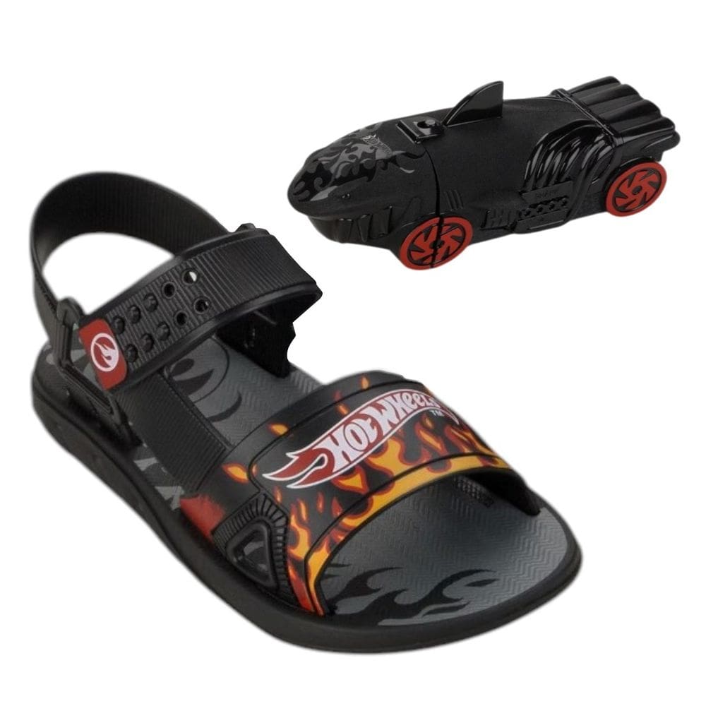 Sandália Infantil Menino Conforto Estojo Shark Hot Wheels