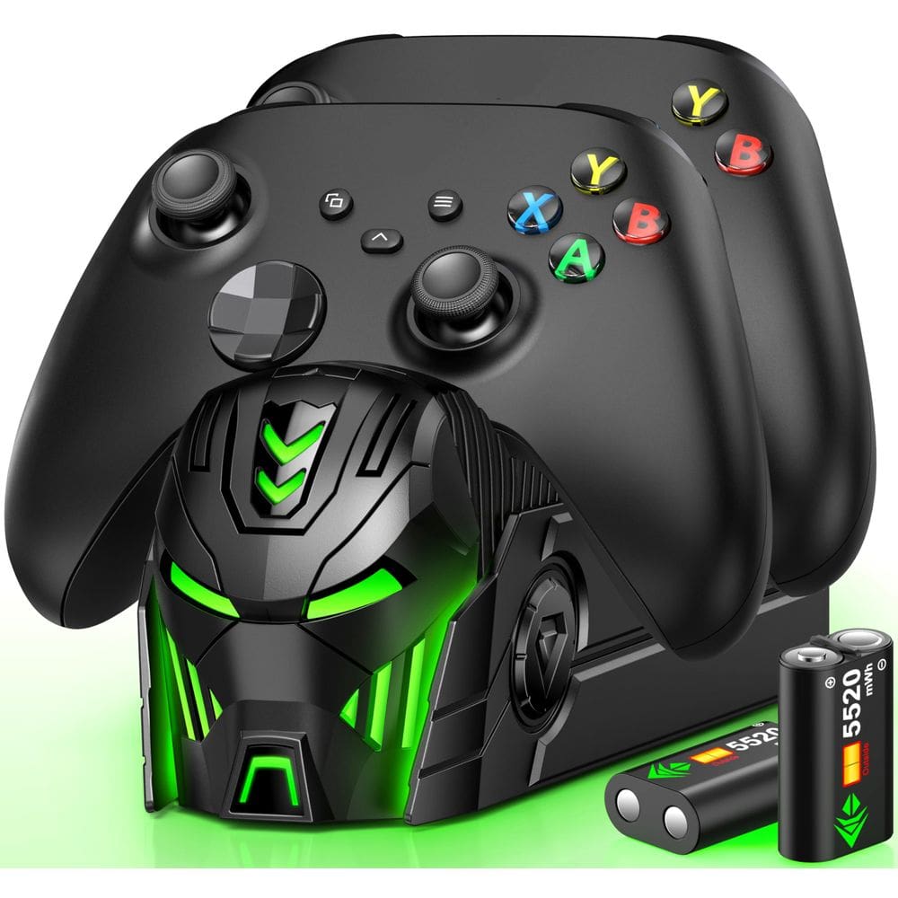Estação de carregamento com 2 baterias recarregáveis para Xbox