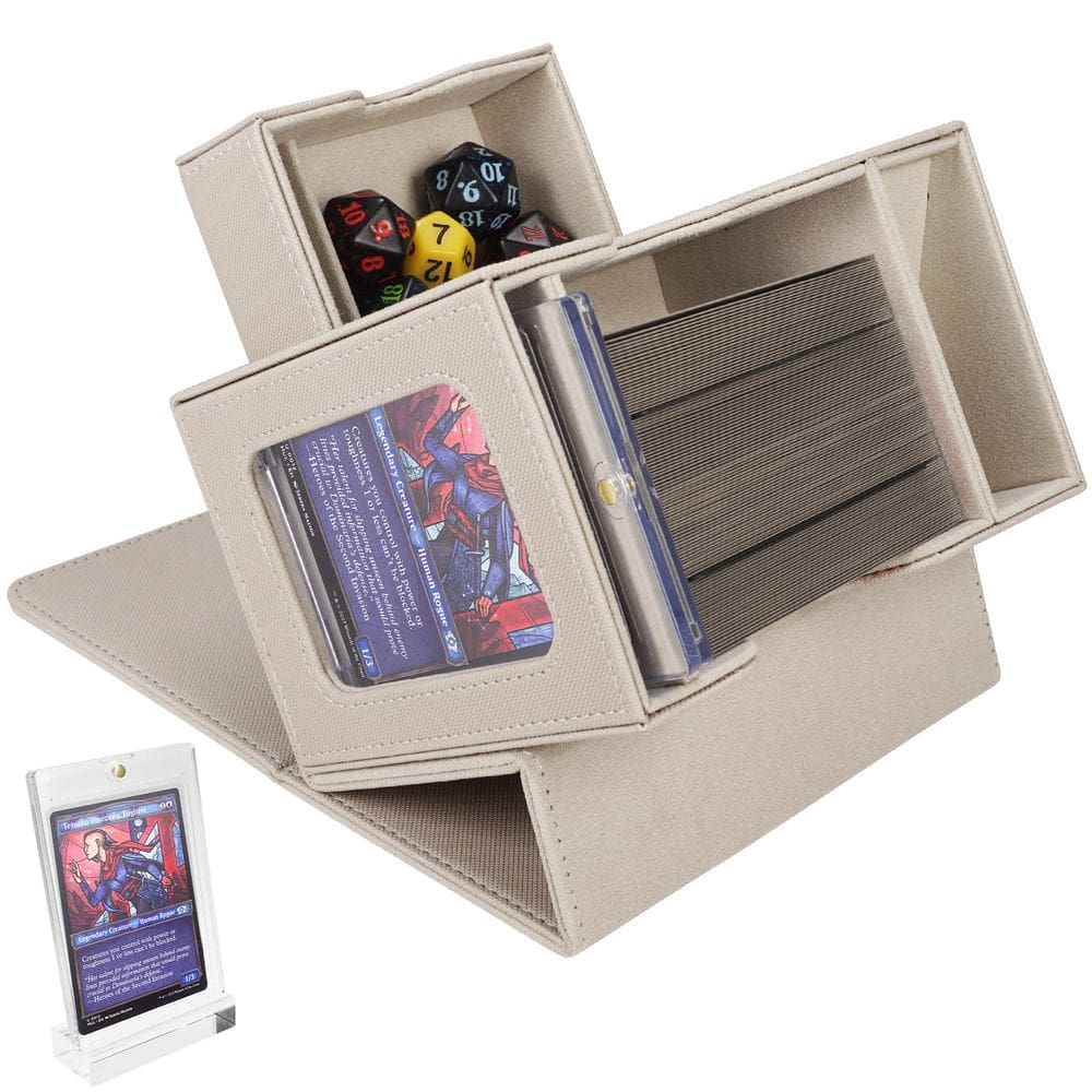 Caixa de armazenamento de cartas AFIING para cartas colecionáveis 120+ MTG Deck Box