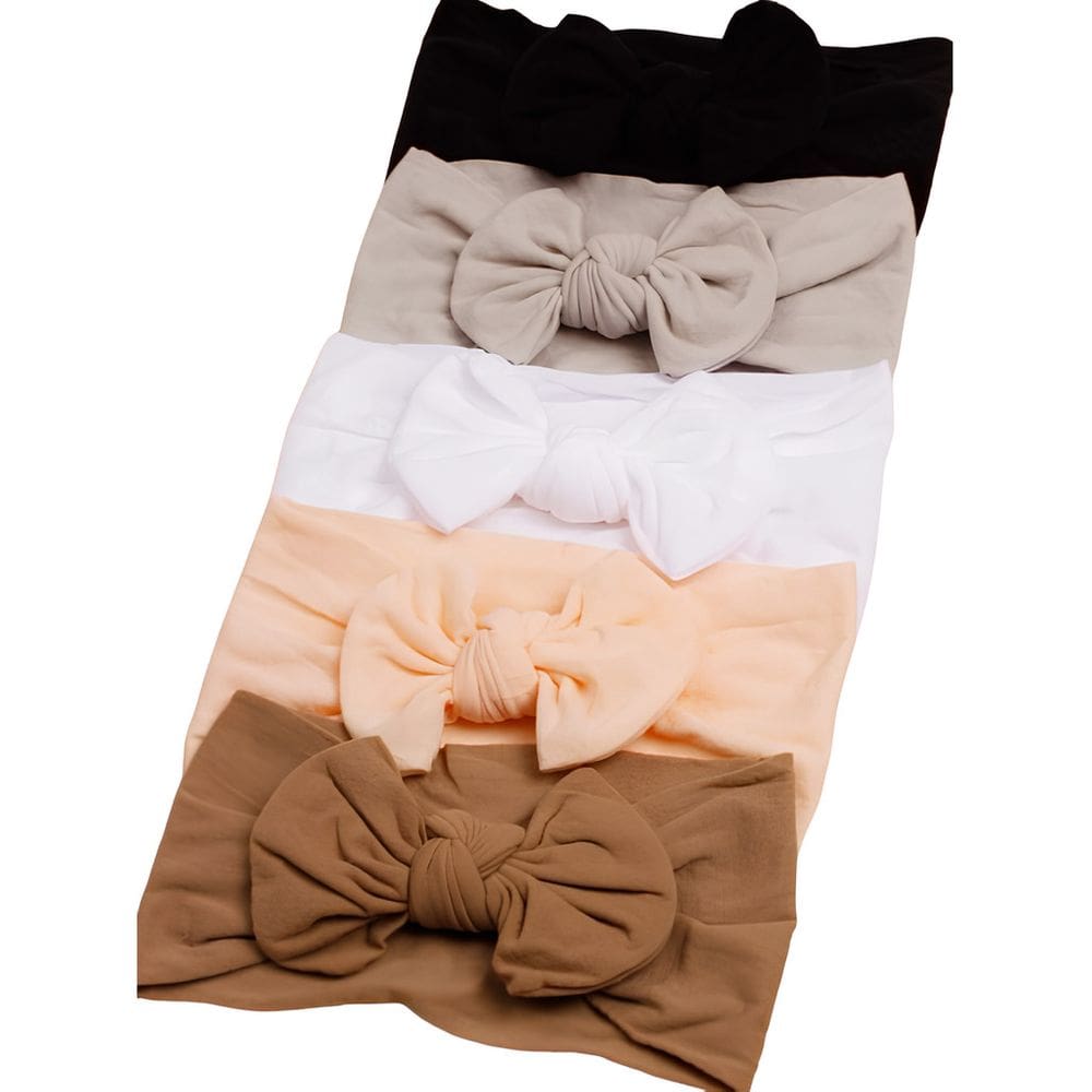 Laços de Cabelo Bebê Acessórios Infantil Turbante Kit c/5
