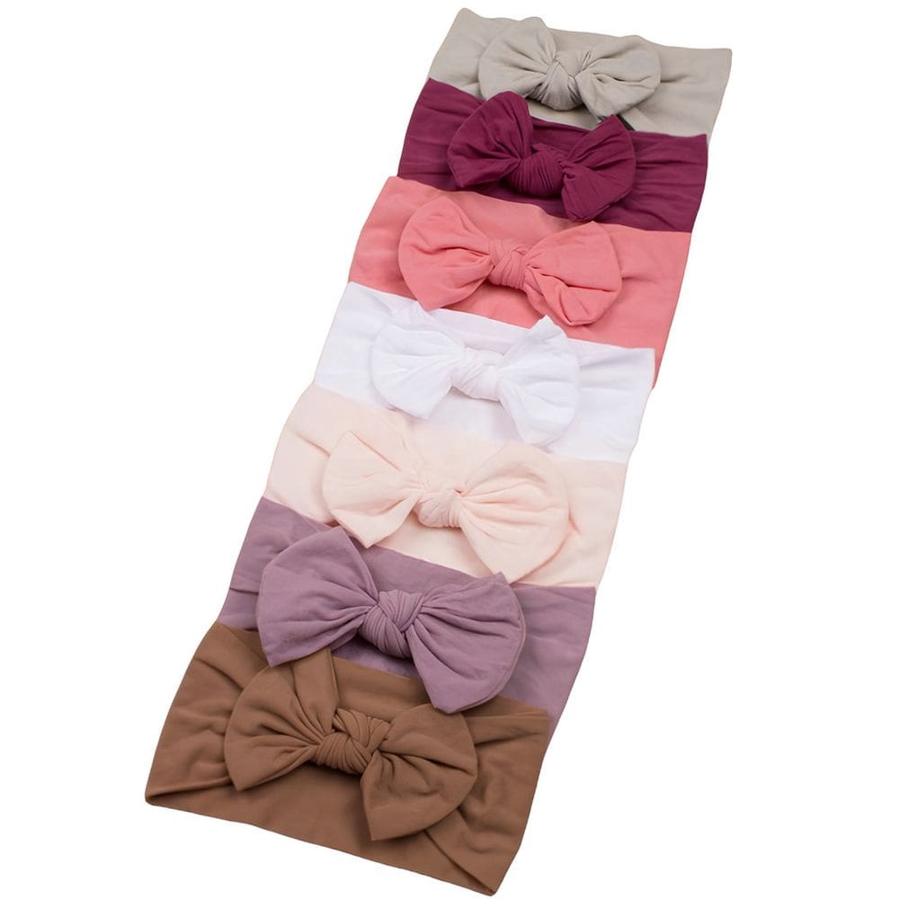 Laços de Bebê Turbante de Bebê Roupinha Infantil Menina Conjuntinho Kit 7 Unidades