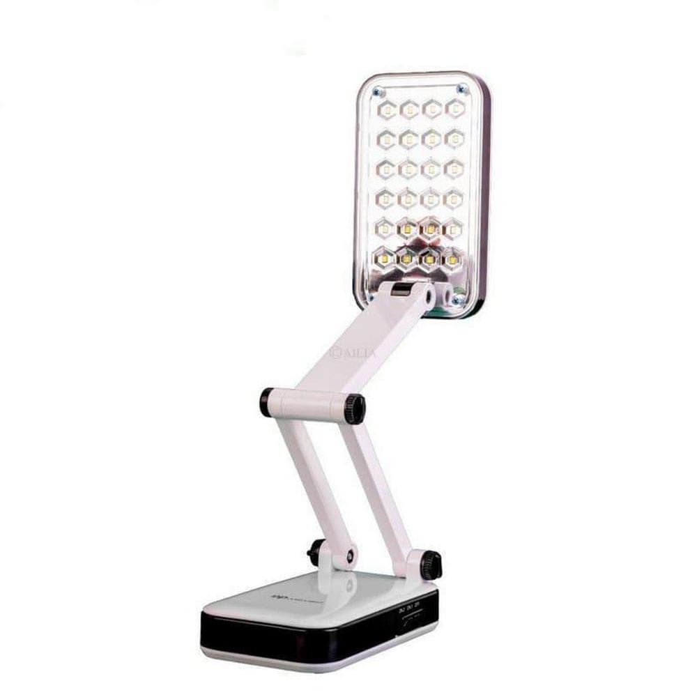 Luminaria De Mesa Articulavel Recarregável 24 Leds Xz-666