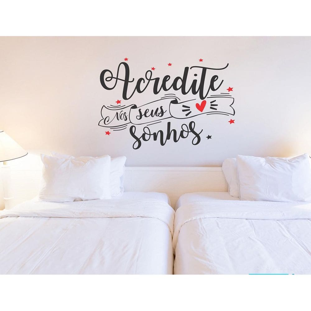 Adesivo Decorativo De Parede Frase Acredite Nos Sonhos Sala