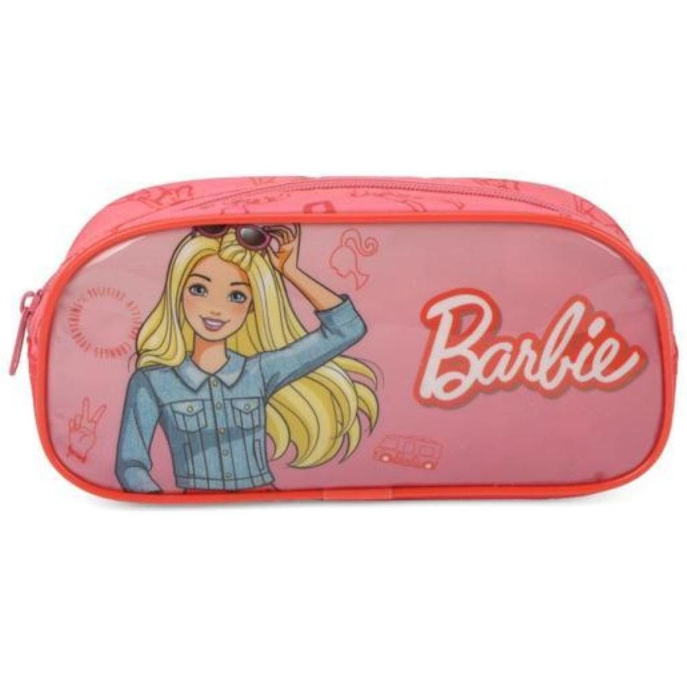 Estojo Escolar Barbie Fashion Vermelho - Luxcel