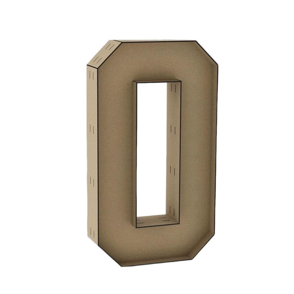 Letra Caixa Grande O Mdf 100Cm De Altura Decoração