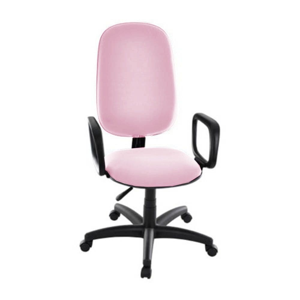 Cadeira Presidente para Escritório com Braços Linha Uno Rosa