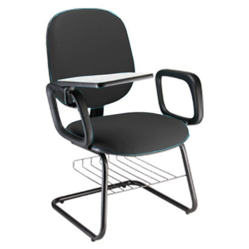 Cadeira Escolar Universitária com prancheta para Escolas Linha Uno Preto