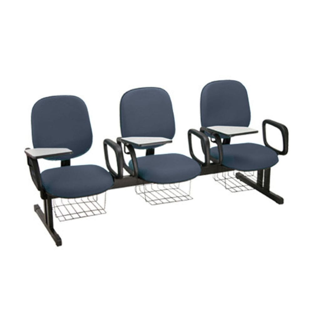 Cadeira Escolar em longarina para Escolas Linha Uno Azul