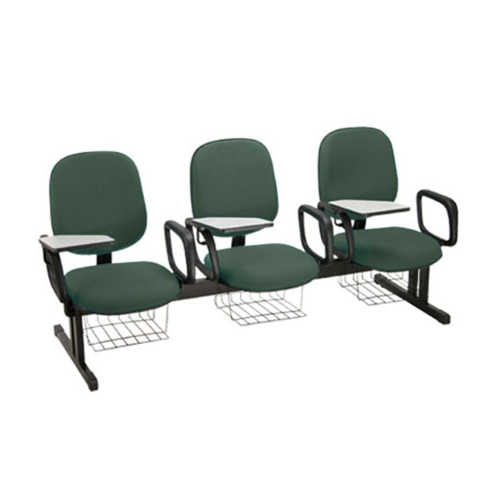 Cadeira Escolar em longarina para Escolas Linha Uno Verde