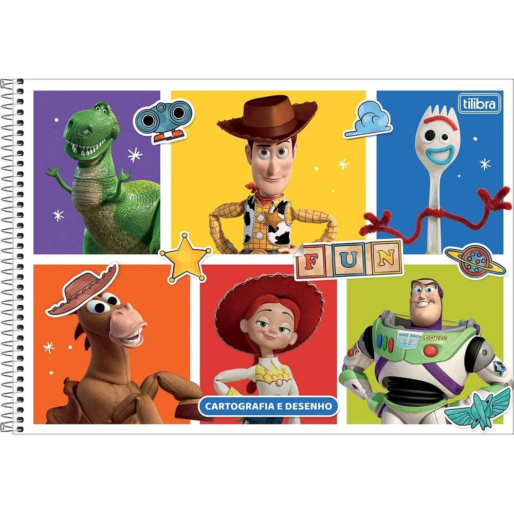 Caderno Desenho 80 Folhas Toy Story Tilibra 9107
